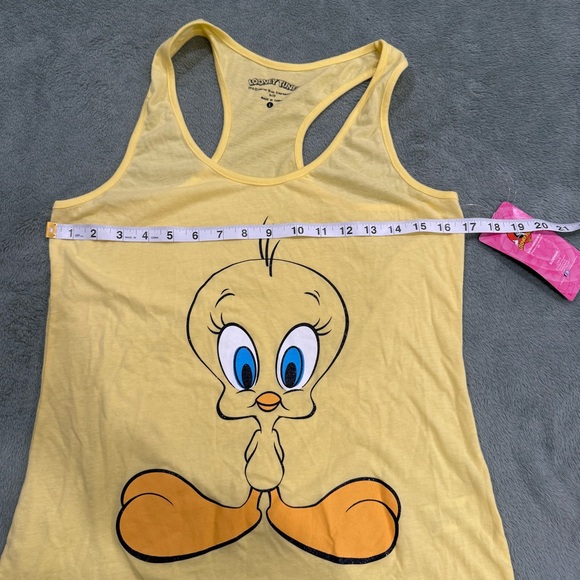 Looney Tunes Tweety Bird Yellow Racerback Tank Top Women’s L New w Tags - Picture 6 of 7